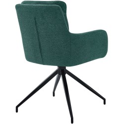 Silla de comedor Somers en tela verde
