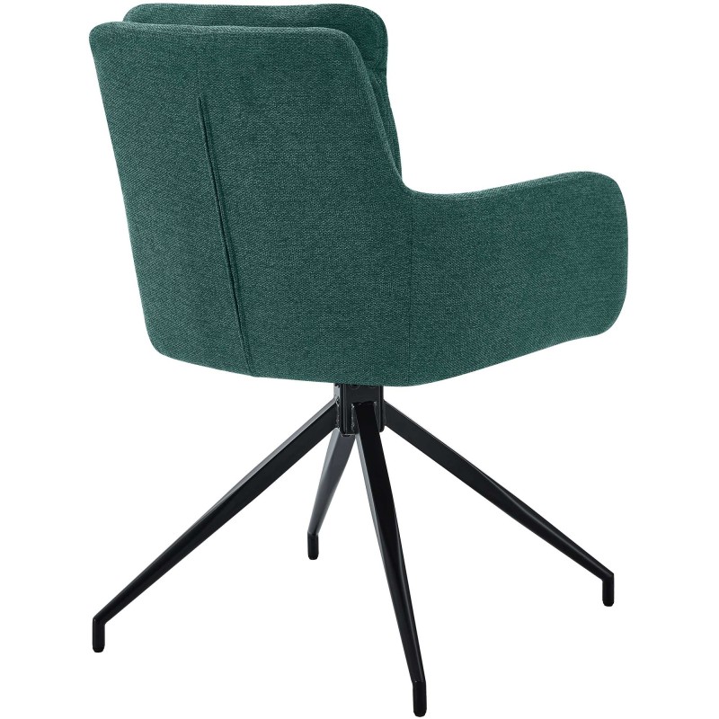 Silla de comedor Somers en tela verde