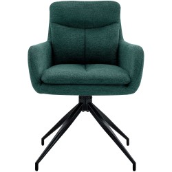 Silla de comedor Somers en tela verde