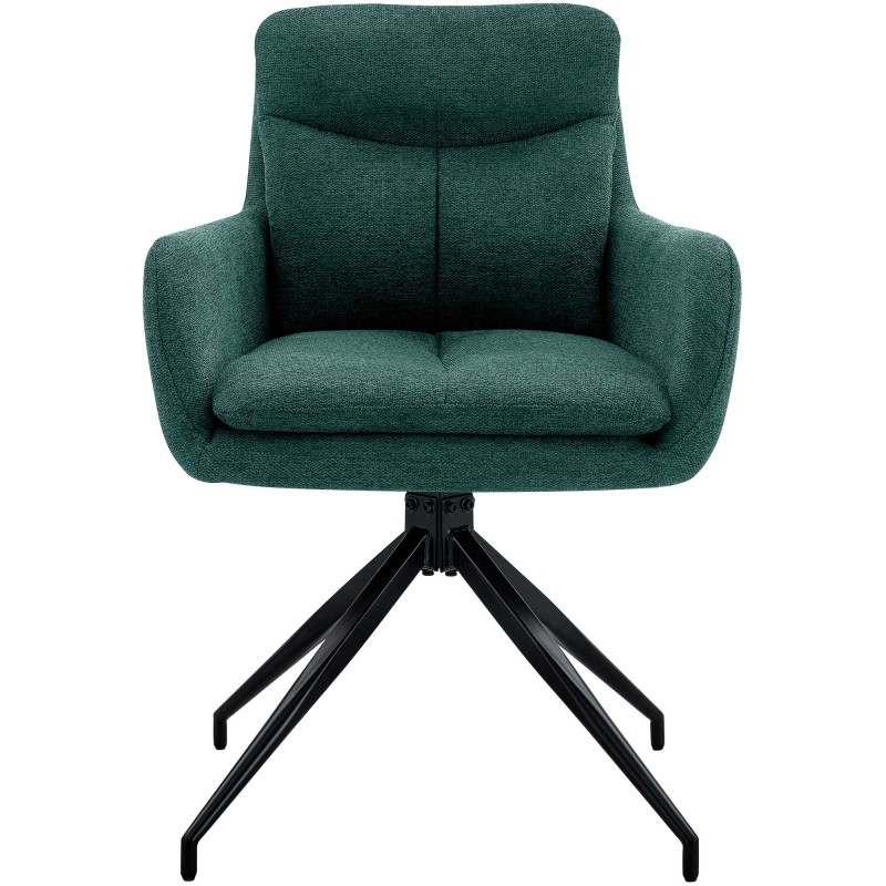 Silla de comedor Somers en tela verde