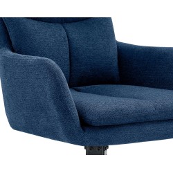 Silla de comedor Somers en tela azul