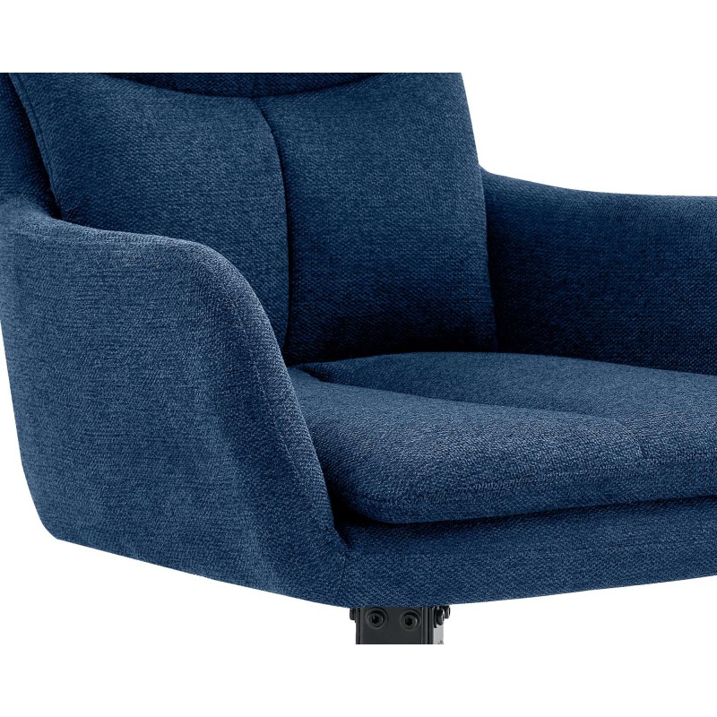 Silla de comedor Somers en tela azul