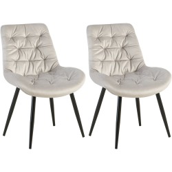 Juego de 2 sillas de comedor Rossford grises