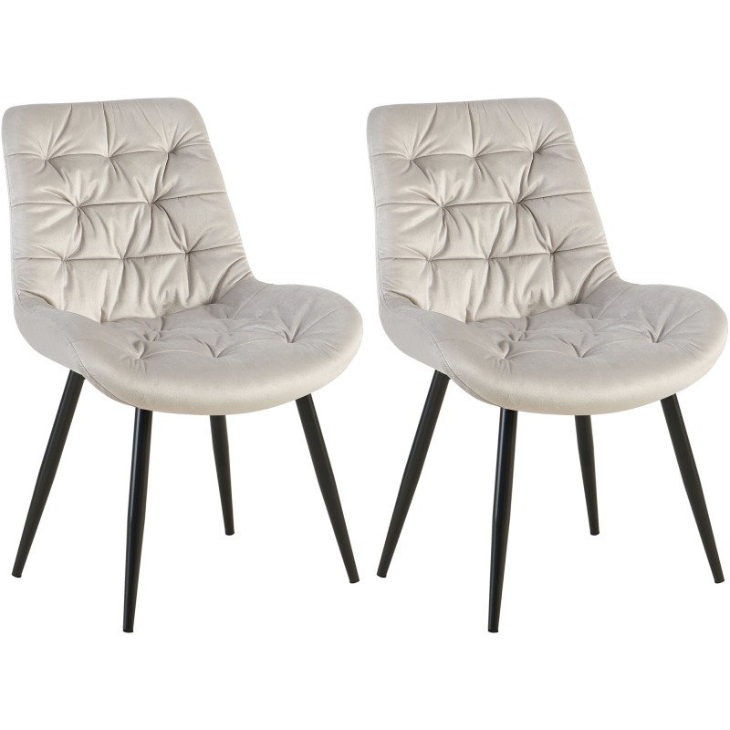 Juego de 2 sillas de comedor Rossford grises