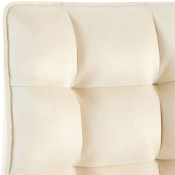 Silla Saranda en terciopelo color crema