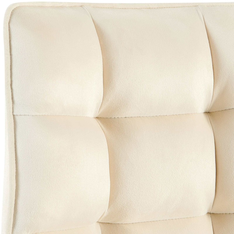 Silla Saranda en terciopelo color crema