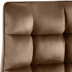 Silla Saranda en terciopelo marrón
