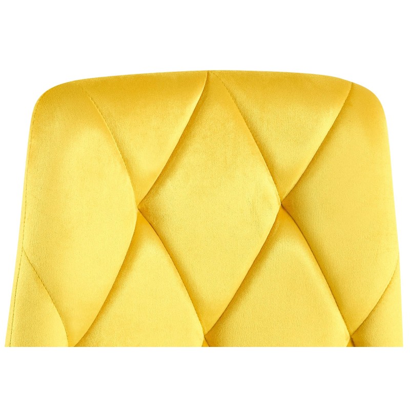 Juego de 2 sillas de comedor Clairton en terciopelo amarillo