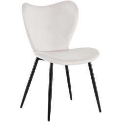 Silla de comedor Maika en terciopelo gris Silla de comedor Maika en terciopelo gris