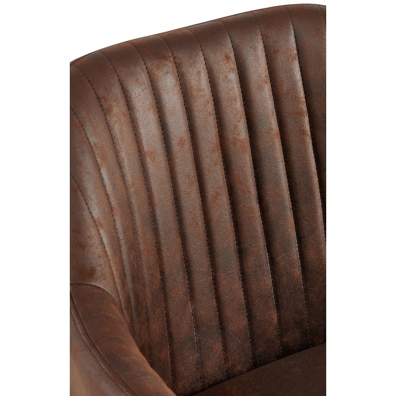 Silla de comedor vintage Welby en marrón oscuro