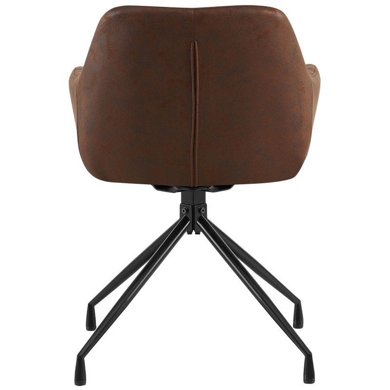 Silla de comedor vintage Welby en marrón oscuro