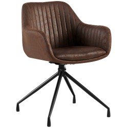 Silla de comedor vintage Welby en marrón oscuro