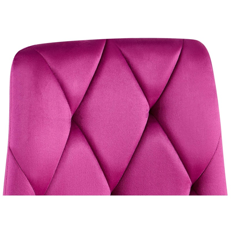 Juego de 2 sillas de comedor Clairton de terciopelo morado