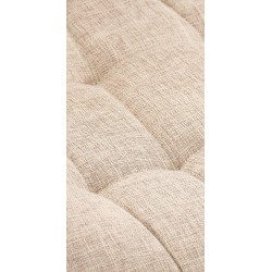 Conjunto de 2 sillas Elda en tela color crema