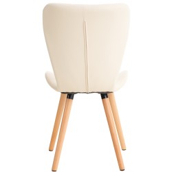 Conjunto de 2 sillas Elda, polipiel crema