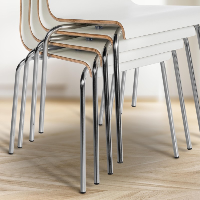 Silla de comedor blanca Gahanna