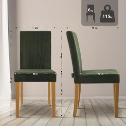 Silla de comedor Ina Cord en verde claro antiguo Silla de comedor Ina Cord en verde claro antiguo
