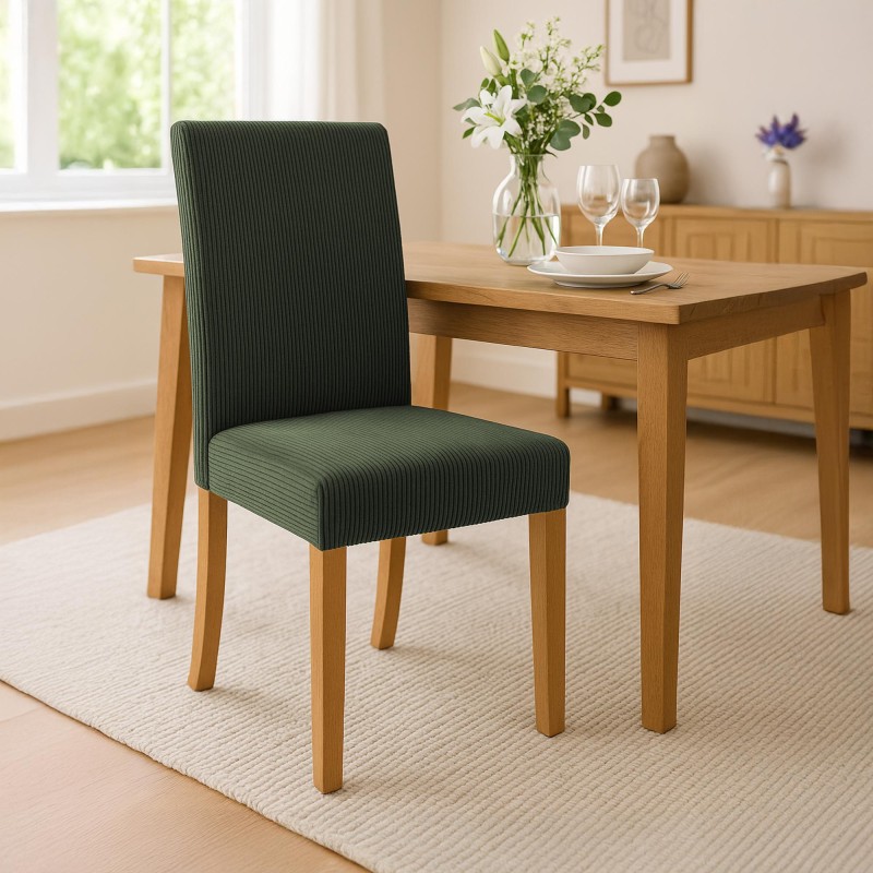 Silla de comedor Ina Cord en verde claro antiguo