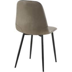 Silla de comedor Baxter en terciopelo antracita