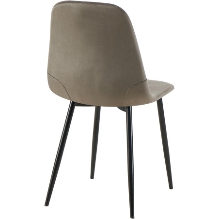 Silla de comedor Baxter en terciopelo antracita
