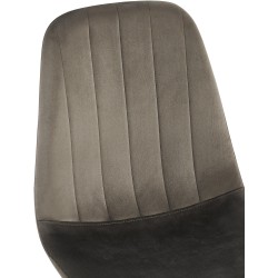 Silla de comedor Baxter en terciopelo antracita