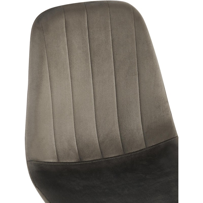 Silla de comedor Baxter en terciopelo antracita