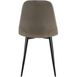 Silla de comedor Baxter en terciopelo antracita