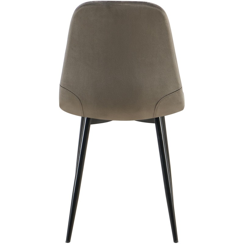 Silla de comedor Baxter en terciopelo antracita