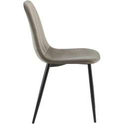 Silla de comedor Baxter en terciopelo antracita