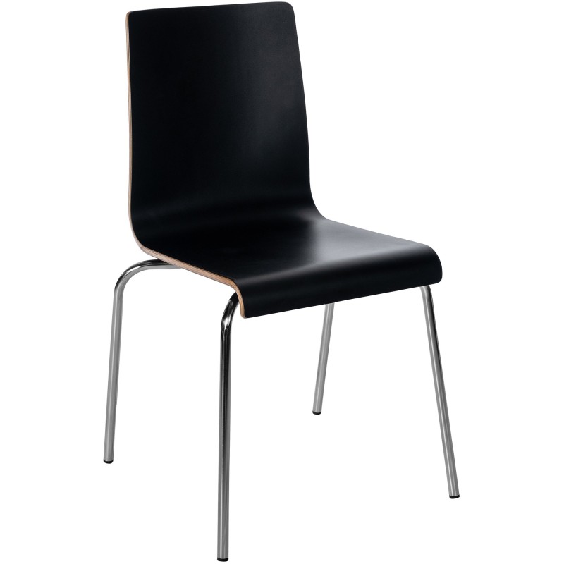 Silla de comedor negra Gahanna