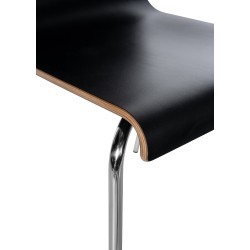 Silla de comedor negra Gahanna