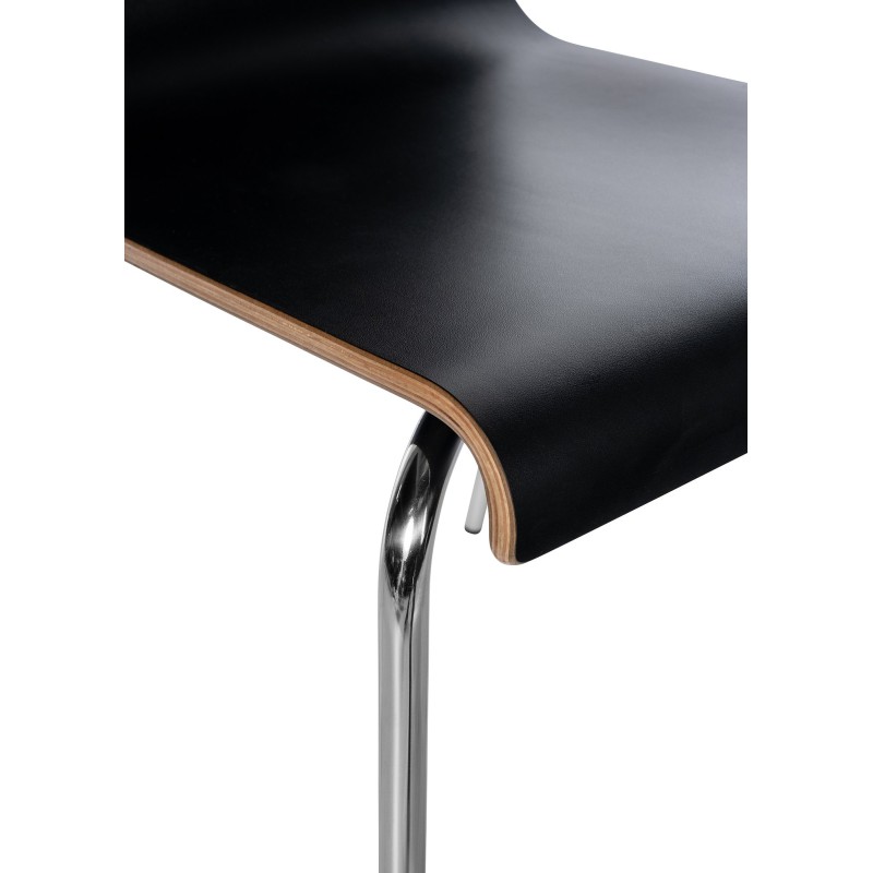 Silla de comedor negra Gahanna