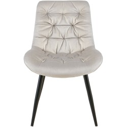 Silla de comedor Rossford en terciopelo gris