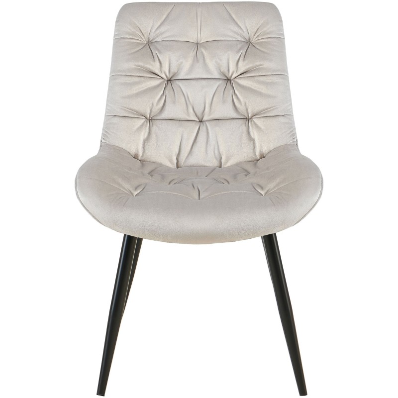 Silla de comedor Rossford en terciopelo gris