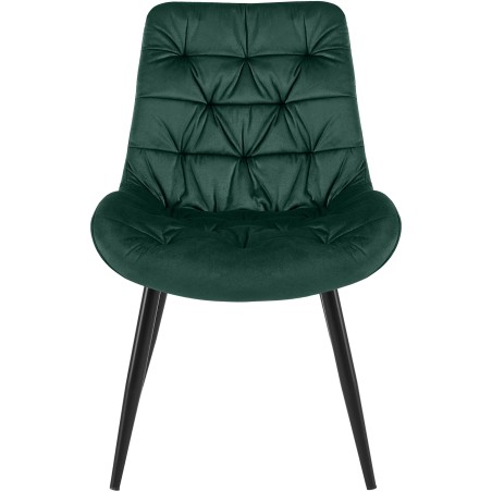 Silla de comedor de terciopelo verde Rossford