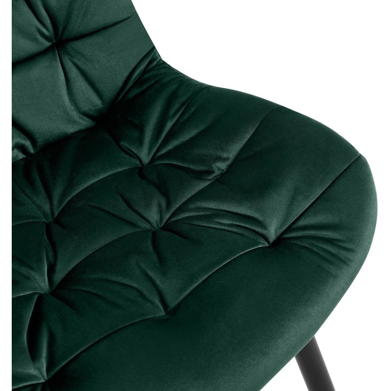 Silla de comedor de terciopelo verde Rossford