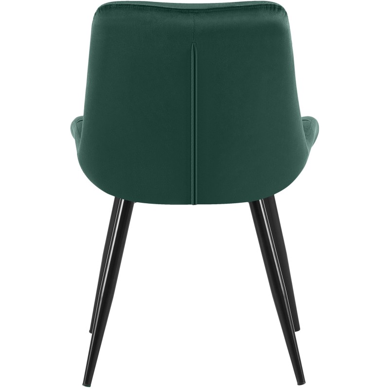 Silla de comedor de terciopelo verde Rossford
