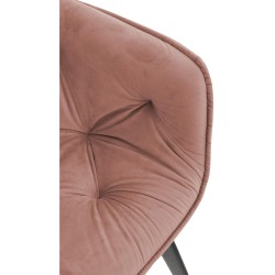 Conjunto de 2 sillas Tanna en terciopelo rosa Conjunto de 2 sillas Tanna en terciopelo rosa