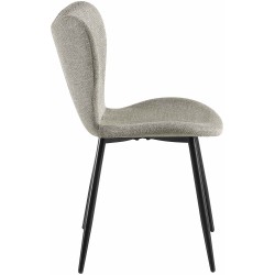 Silla de comedor Maika en tela gris Silla de comedor Maika en tela gris