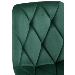 Silla de comedor Clairton en terciopelo verde oscuro