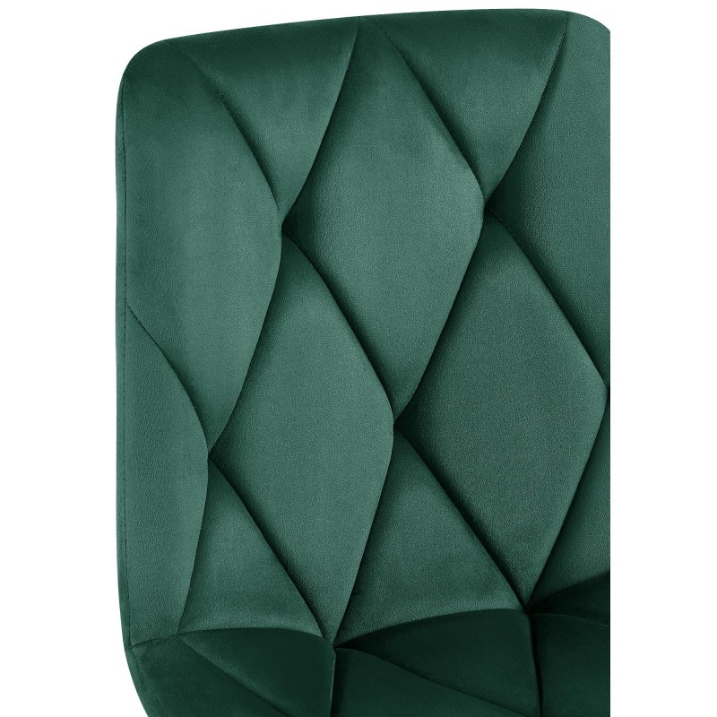 Silla de comedor Clairton en terciopelo verde oscuro