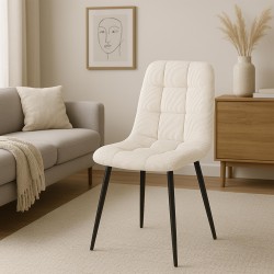 Silla de comedor Antibes Cord Cream