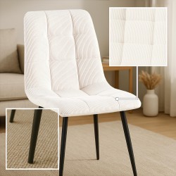 Silla de comedor Antibes Cord Cream