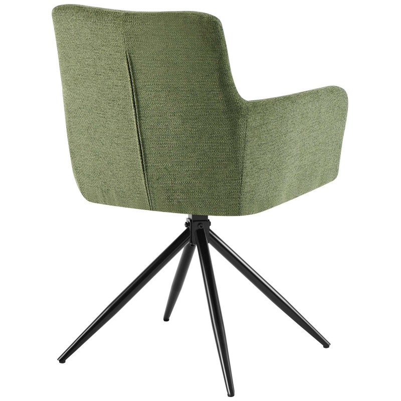 Silla de comedor Jonah en tela verde
