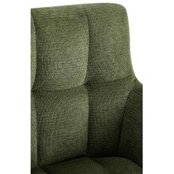 Silla de comedor Jonah en tela verde