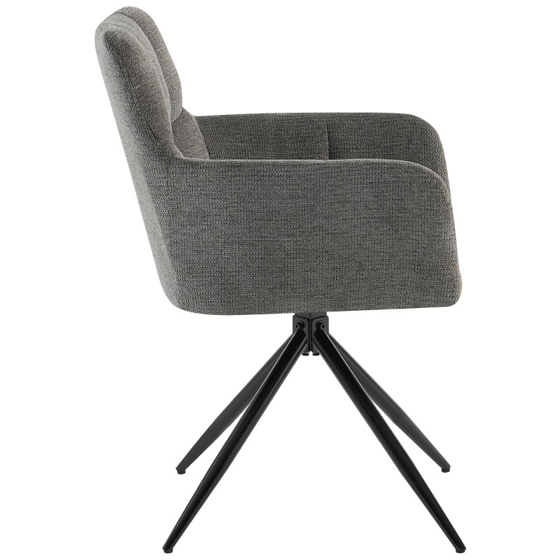 Silla de comedor Jonah en tela gris oscuro
