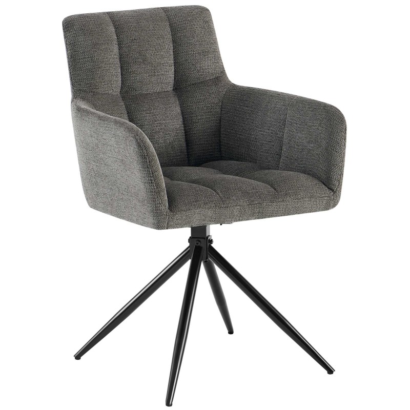 Silla de comedor Jonah en tela gris oscuro