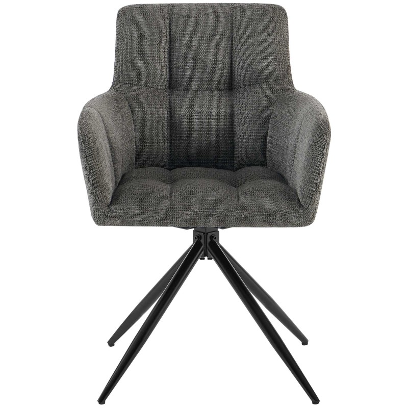 Silla de comedor Jonah en tela gris oscuro