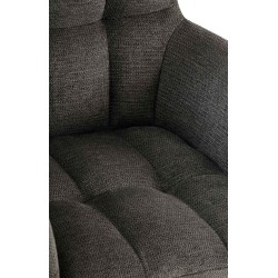 Silla de comedor Jonah en tela gris oscuro
