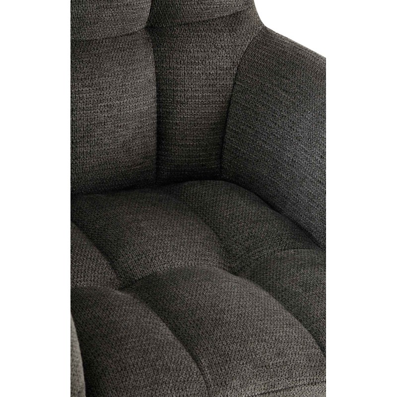 Silla de comedor Jonah en tela gris oscuro